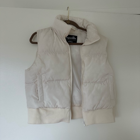 sugarkiss Jackets & Blazers - White Sugarkiss Vest with Pockets
